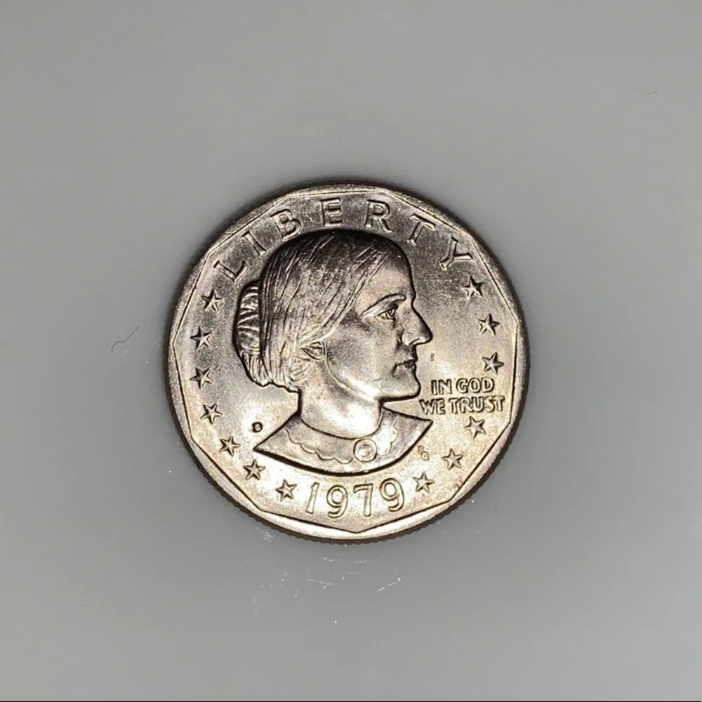 Coin-1979 Susan B. Anthony One Dollar Coin -Circulated-D-United States Liberty. - Picture 1 of 8